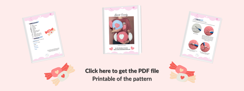 giant candy free crochet pattern easy for beginner food decoration