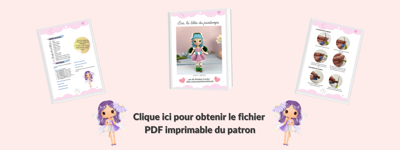 eva fée printemps poupée crochet facile amigurumi robe fleur débutant