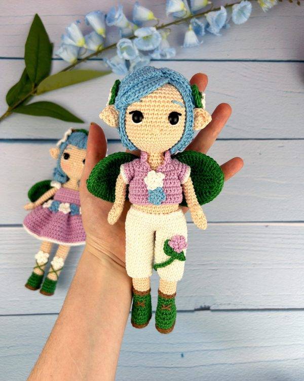 evan fée printemps poupée crochet facile amigurumi garçon fleur débutant