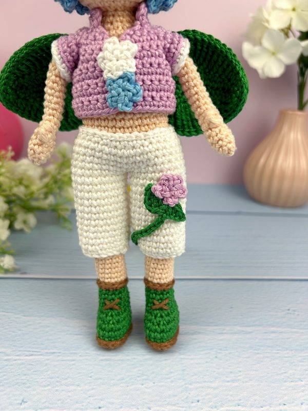 evan spring fairy doll easy amigurumi boy flower beginner