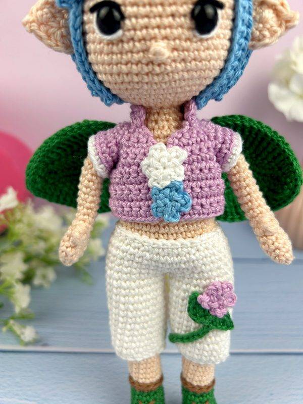 evan fée printemps poupée crochet facile amigurumi garçon fleur débutant