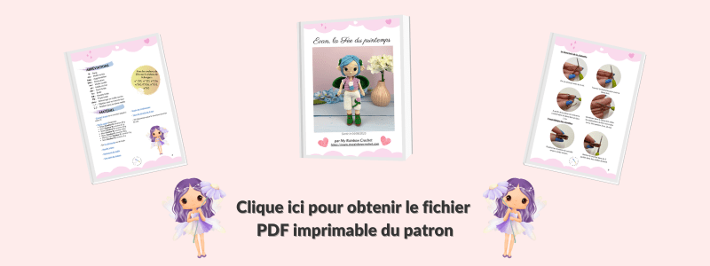 evan fée printemps poupée crochet facile amigurumi garçon fleur débutant