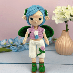 evan spring fairy easy crochet pattern doll amigurumi beginner flower boy
