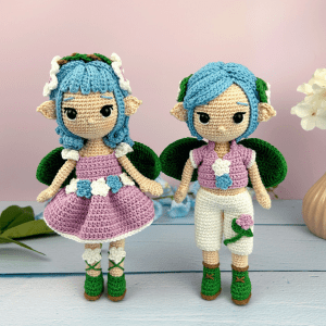 evan eva spring fairy easy crochet pattern doll amigurumi beginner flower boy girl