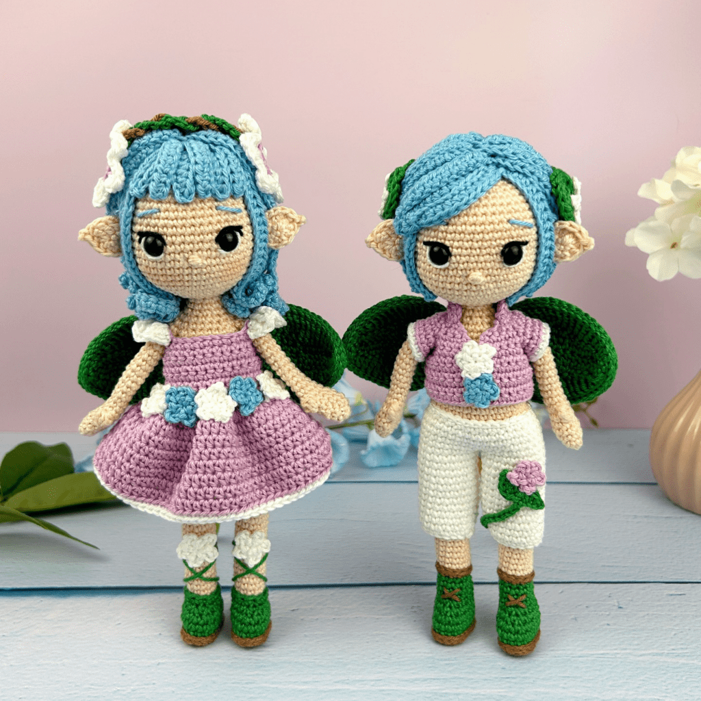 fée printemps poupée crochet facile amigurumi garçon fille robe fleur débutant