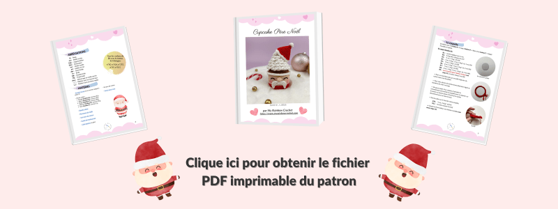 cupcake père noël patron crochet nourriture dinette amigurumi débutant gratuit