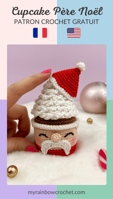 cupcake père noël patron crochet nourriture dinette amigurumi débutant gratuit
