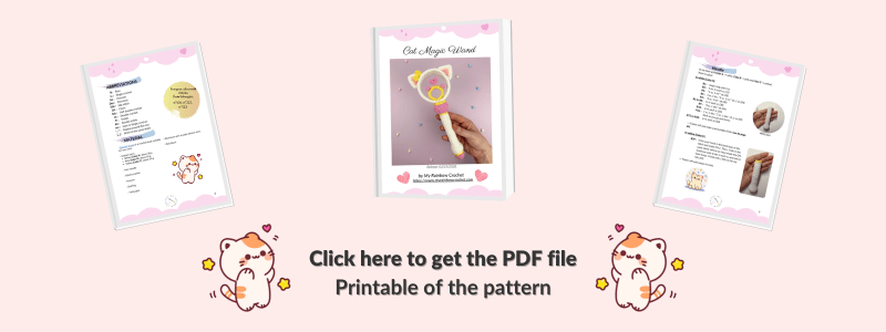 cat magic wand free crochet pattern easy beginner amigurumi