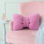 bow pillow crochet pattern easy free for beginner decoration amigurumi US 2