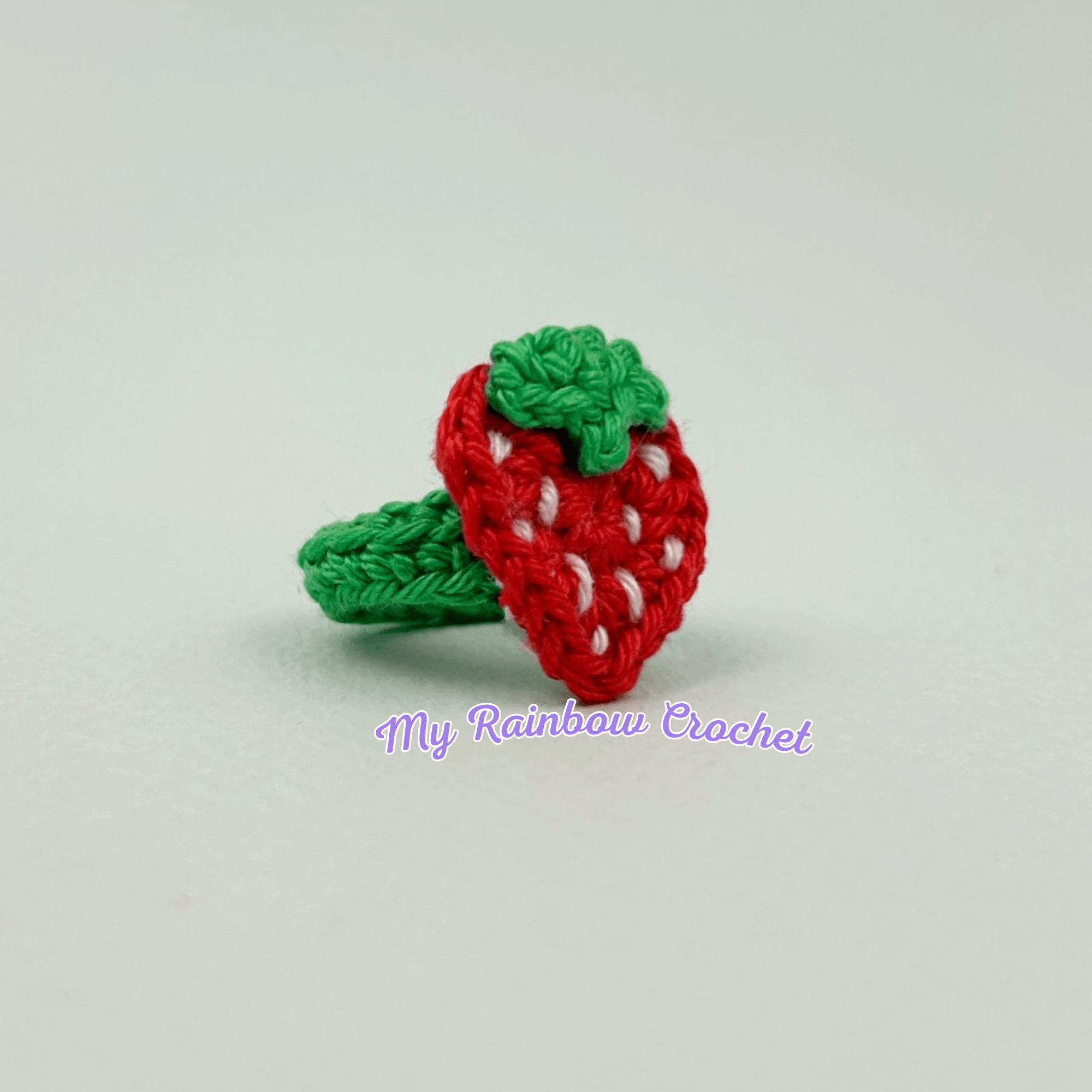 strawberry ring crochet tutorial easy fast beginner free jewelry