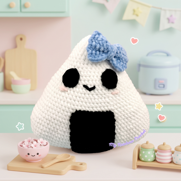 patron crochet peluche onigiri nourriture japon amigurumi jouet