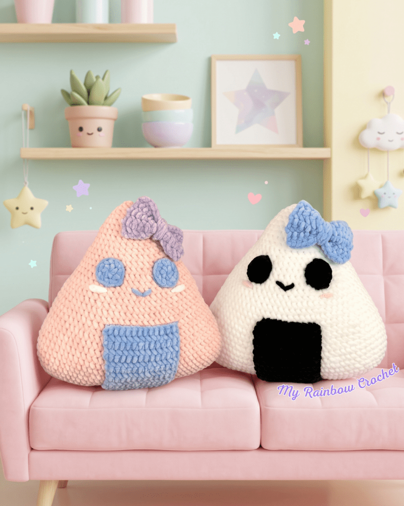 patron crochet peluche onigiri nourriture japon amigurumi jouet