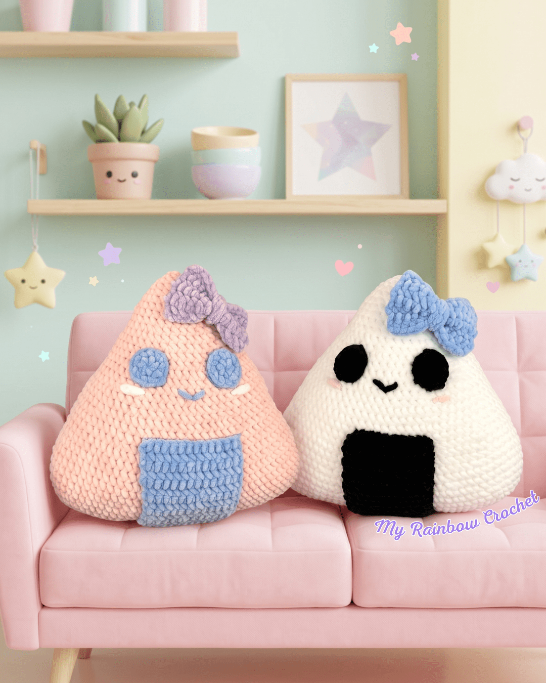 patron crochet peluche onigiri nourriture japon amigurumi jouet