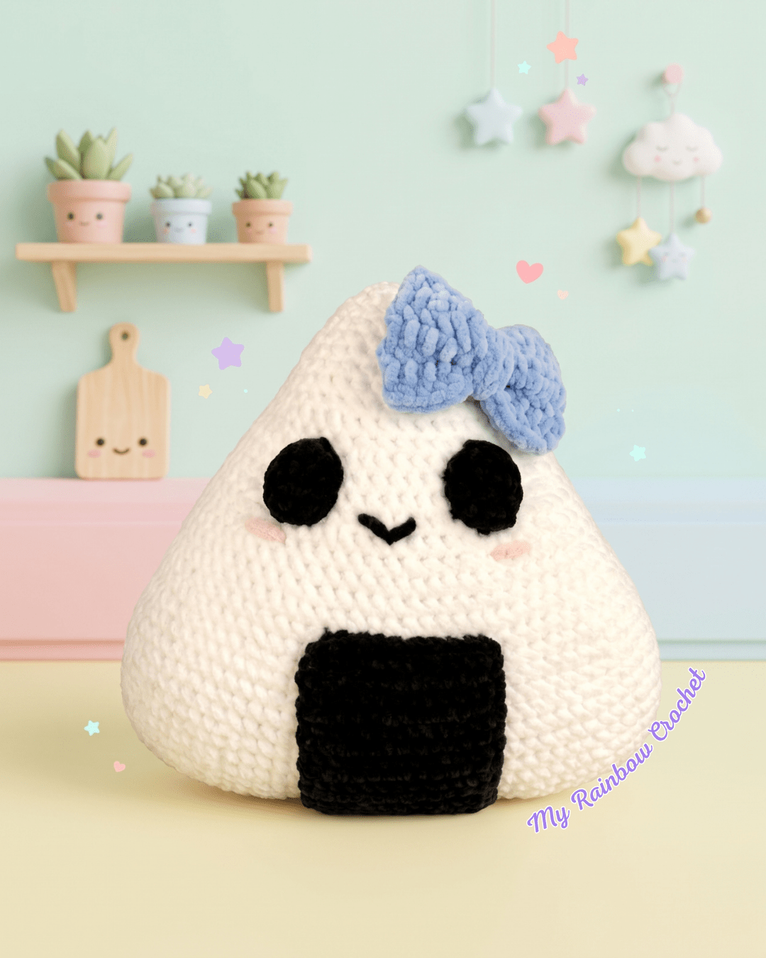 patron crochet peluche onigiri nourriture japon amigurumi jouet