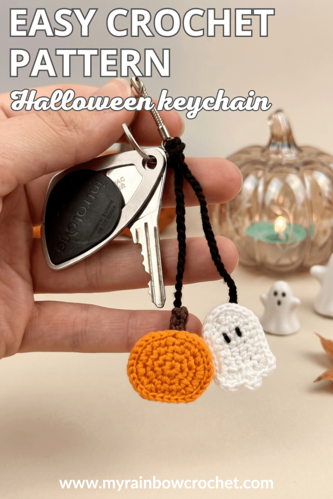halloween charm for headphone easy crochet pattern for beginner keychain