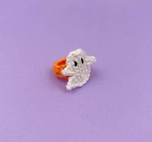 Ghost ring free easy crochet tutorial halloween jewelry beginner